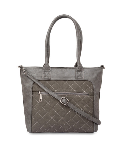 

Satchel Bags Grey Self Design Shoulder Bag