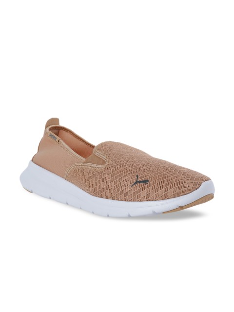 

Puma Brown Flex Essential Slip On Running Shoes
