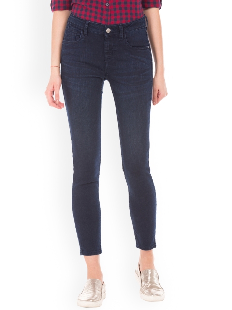

Flying Machine Women Blue Super Skinny Fit Mid-Rise Clean Look Stretchable Jeans