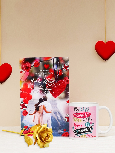 

Archies Love Gifts Multicoloured Printed Set of 3 Valentines Day Gift Set, Multi
