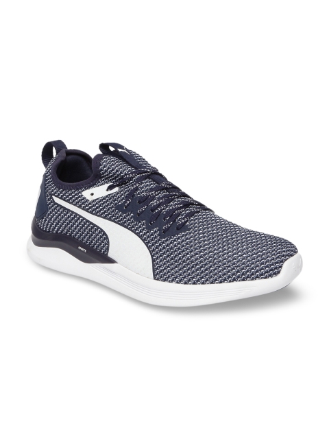 

Puma Unisex Navy Blue & White IGNITE Flash FS Running Shoes