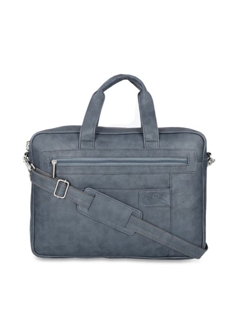 

Leather World Unisex Grey Solid Laptop Bag