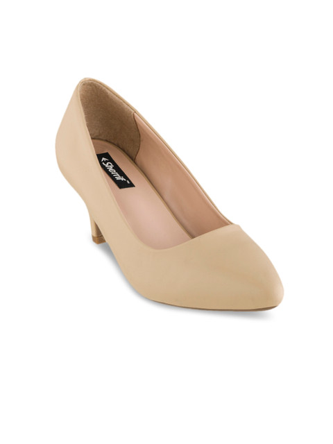 

Sherrif Shoes Women Beige Solid Pumps