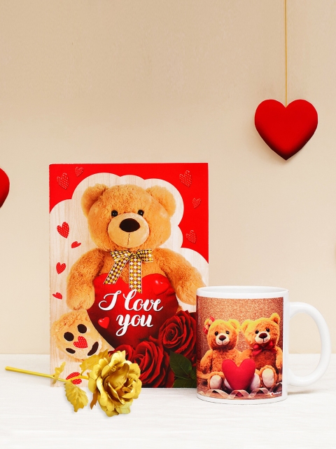 

Archies Love Gifts Multicoloured Printed Set of 3 Valentines Day Gift Set, Multi