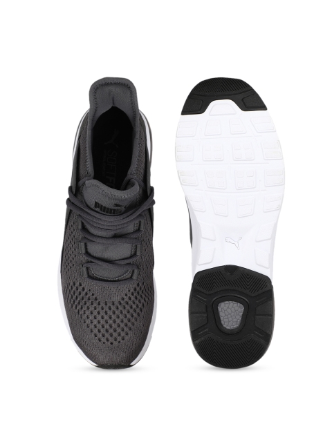 

Puma Men Grey Electron Street Eng Mesh Mid Top Sneakers
