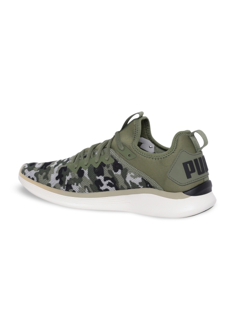 

Puma Men Green & Black IGNITE Flash Camouflage Mid Top Running Shoes
