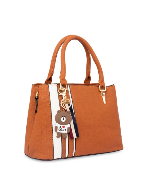 

Satchel Bags Brown Striped Handheld Bag