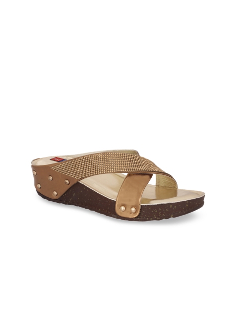

MSC Women Copper-Toned Embellished Sandals