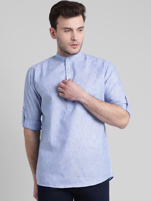 

Being Fab Men Blue Regular Fit Solid Casual Shirt