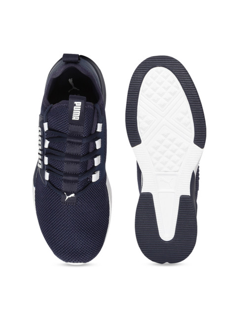 

Puma Men Navy Blue Mesh Mid-Top Running Shoes