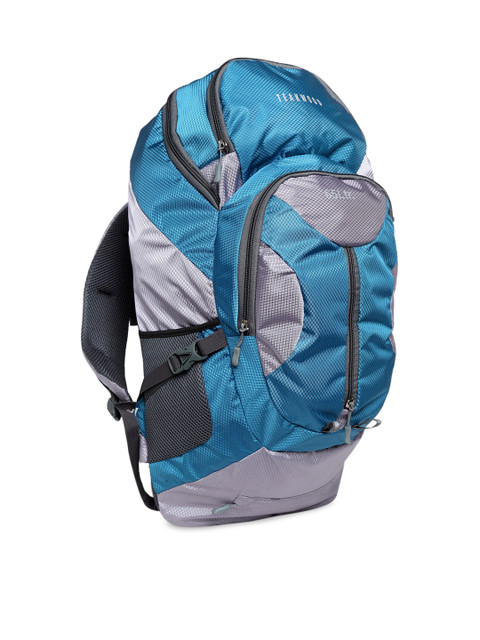 

Teakwood Leathers Blue & Grey Colourblocked Rucksack