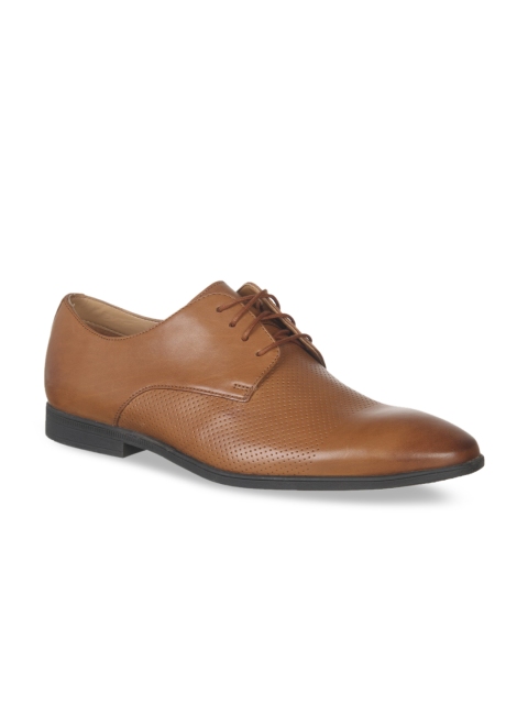 

Clarks Men Brown Leather Formal Derbys