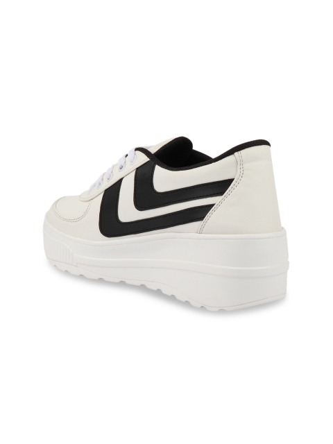 

Shoetopia Women White & Black Colourblocked Suede Heeled Boots