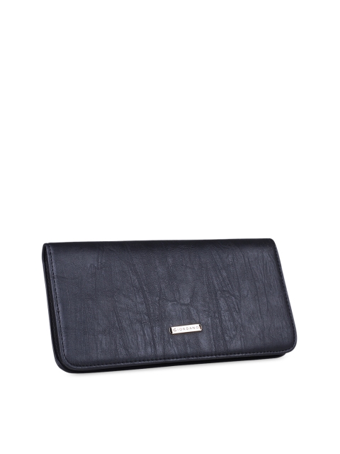 

GIORDANO Women Black Textured Two Fold Wallet