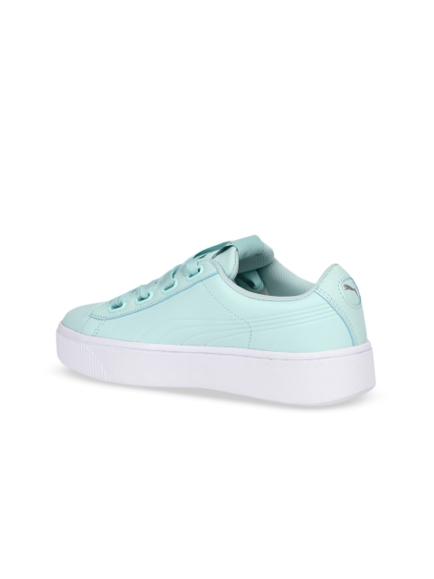 

Puma Vikky Stacked Ribbon Core Women Solid Turquoise Blue Sneakers