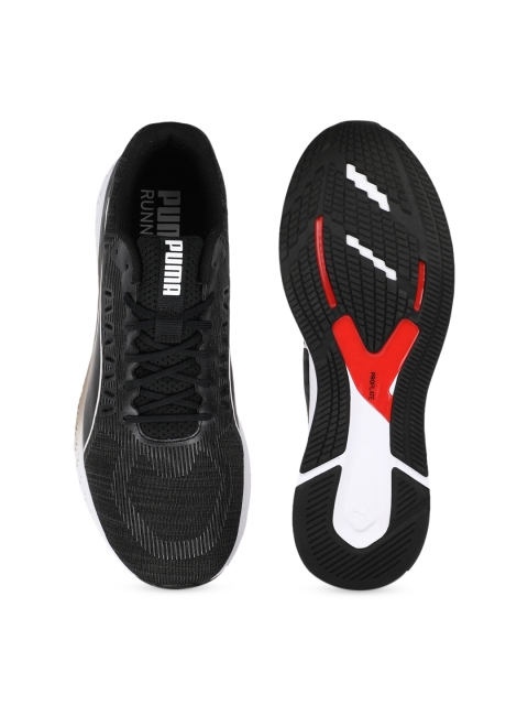 

Puma Men Black Mesh Mid-Top Running Shoes