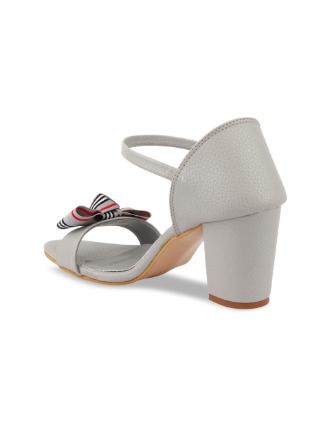 

Shoetopia Women Grey Striped Sandals