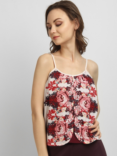 

LA LOFT Women White Printed Top