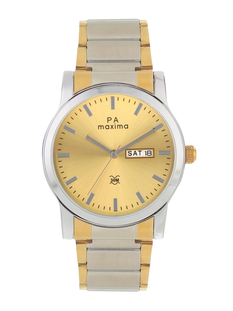 

maxima Men Gold-Toned Analogue Watch O-46933CMGT