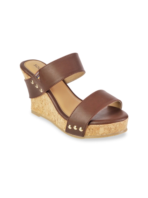 

SOLE HEAD Women Brown Solid Sandals