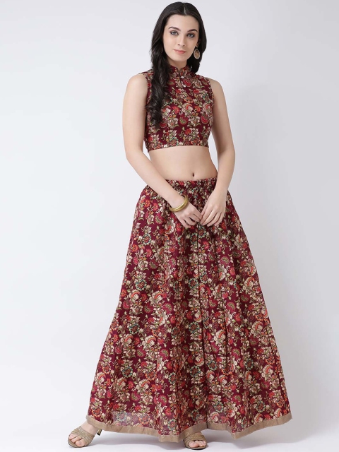 

Castle Burgundy Ready to Wear Lehenga with Blouse