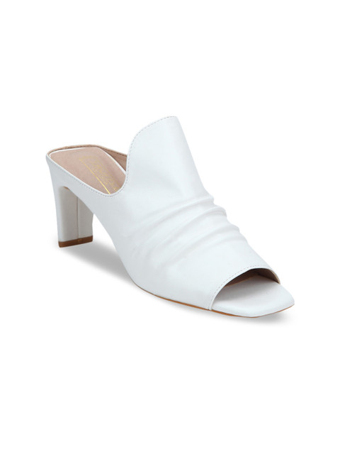 

Truffle Collection Women White Solid Peep Toes