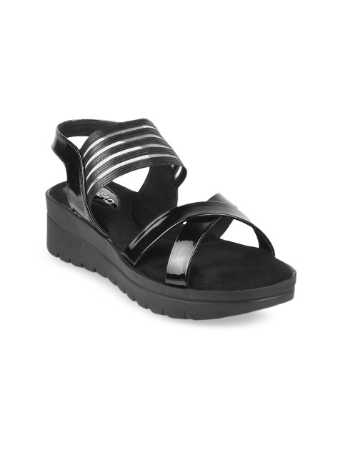 

SOLE HEAD Women Black Solid Sandals