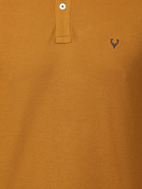 

Allen Solly Men Brown Solid Polo Collar T-shirt