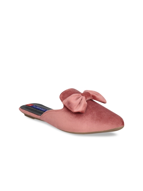 

MSC Women Pink Solid Synthetic Mules