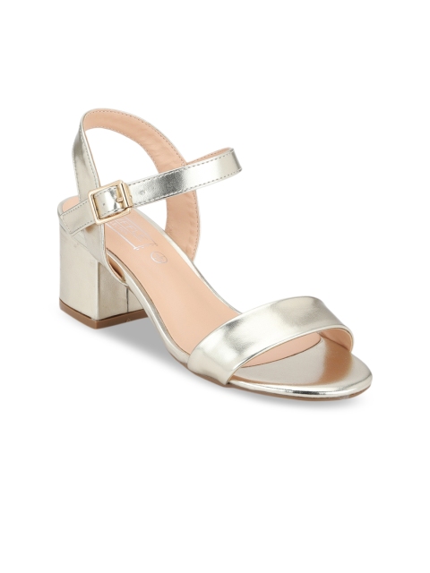 

Truffle Collection Women Silver-Toned Solid Heels