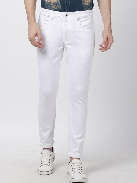 

Blue Saint Men White Skinny Fit Mid-Rise Clean Look Stretchable Jeans