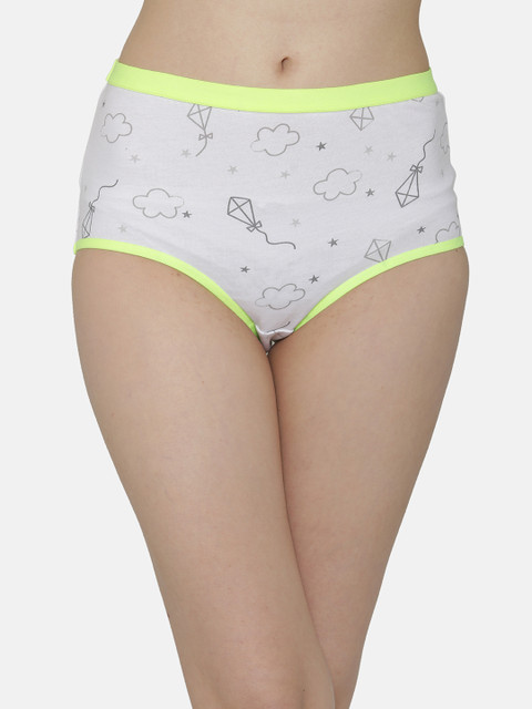 

Clovia Women White Printed Hipster Briefs PN3041P18XL