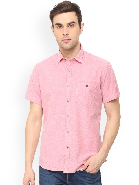 

Louis Philippe Men Pink Slim Fit Solid Casual Shirt