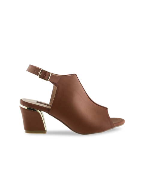 

SHUZ TOUCH Women Tan Solid Mules