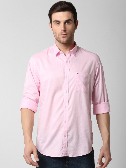 

Peter England Casuals Men Pink Slim Fit Solid Casual Shirt