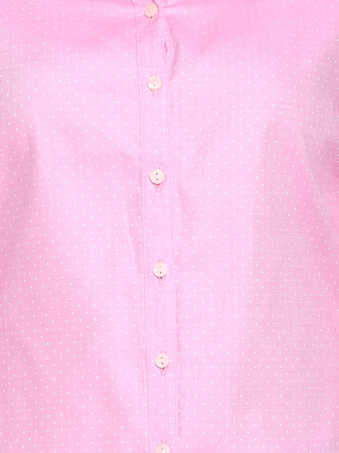

Allen Solly Woman Women Pink Regular Fit Self Design Casual Shirt