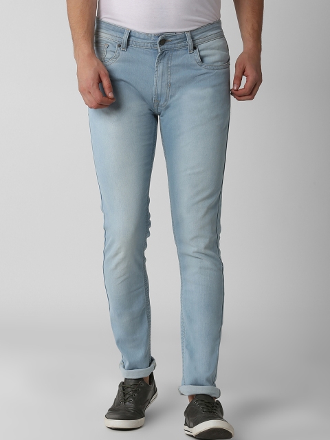 

Peter England Casuals Men Blue Skinny Fit Mid-Rise Clean Look Jeans
