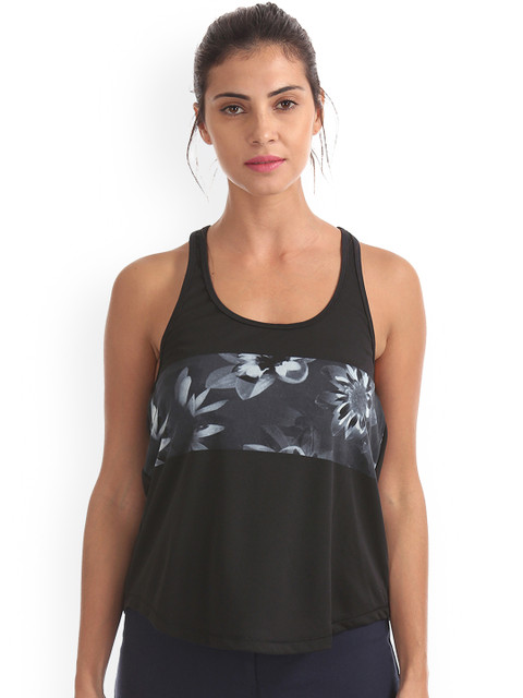 

Aeropostale Women Black Printed Tank Top