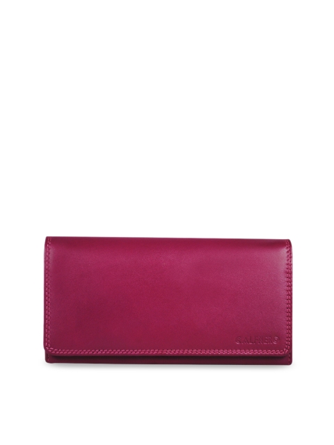 

CALFNERO Women Magenta Solid Two Fold Wallet