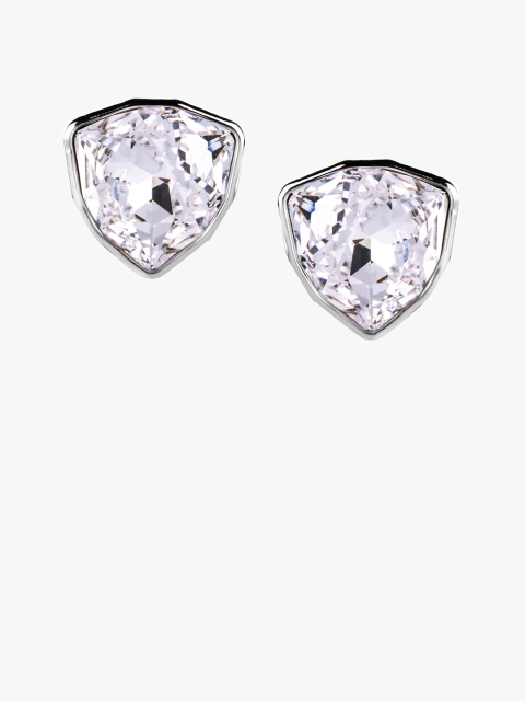 

Peora Silver-Plated & White Contemporary Studs