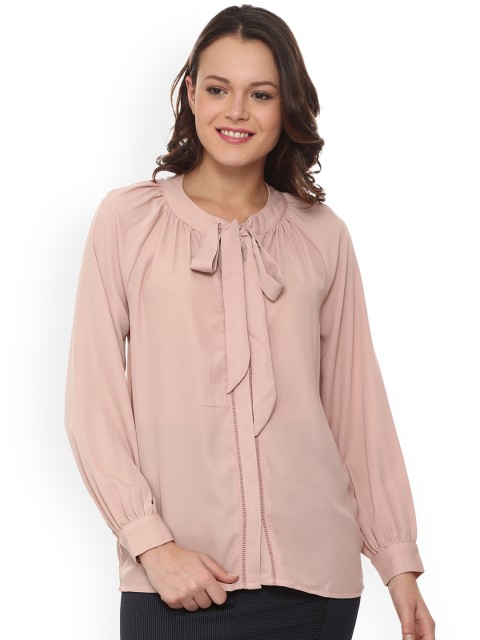 

Van Heusen Woman Pink Solid Shirt Style Top
