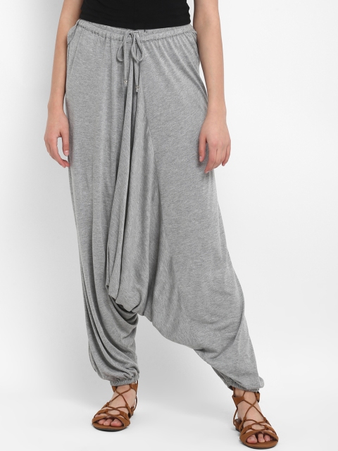 

Taurus Women Grey Regular Fit Solid Drop Crotch Trousers