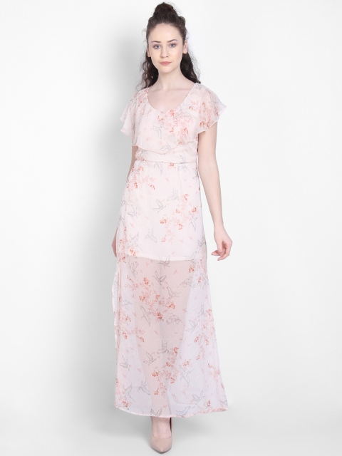 

LA LOFT Women Pink Printed Maxi Dress