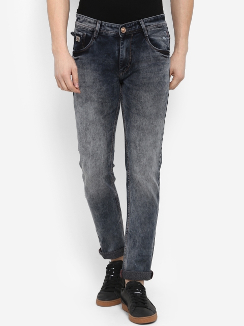 

Routeen Men Grey Slim Fit Mid-Rise Clean Look Jeans