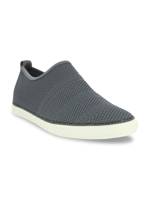 

Alberto Torresi Men Grey Slip-On Sneakers