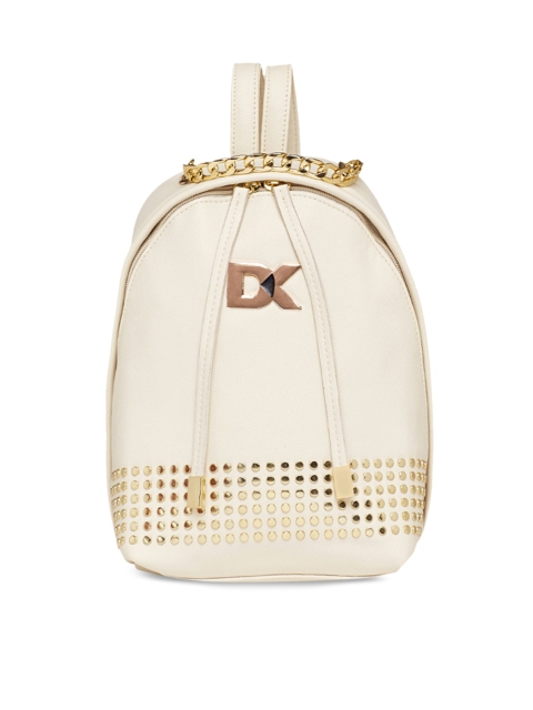 

Diana Korr Women Off-White Solid Backpack