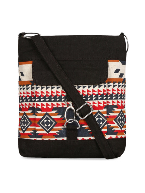 

Pick Pocket Black & Red Printed Sling Bag