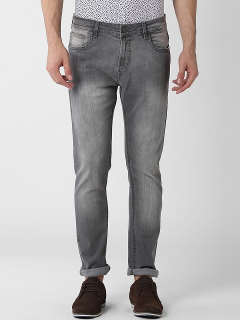 

Peter England Casuals Men Grey Slim Fit Mid-Rise Clean Look Jeans