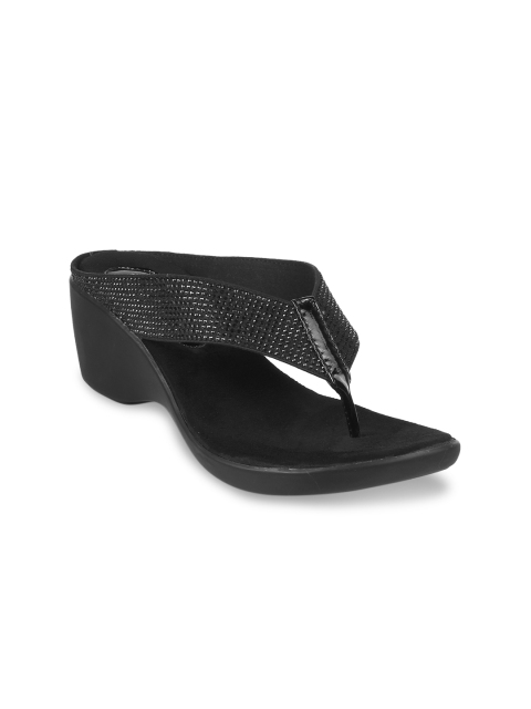 

SOLE HEAD Women Black Embellished Sandals