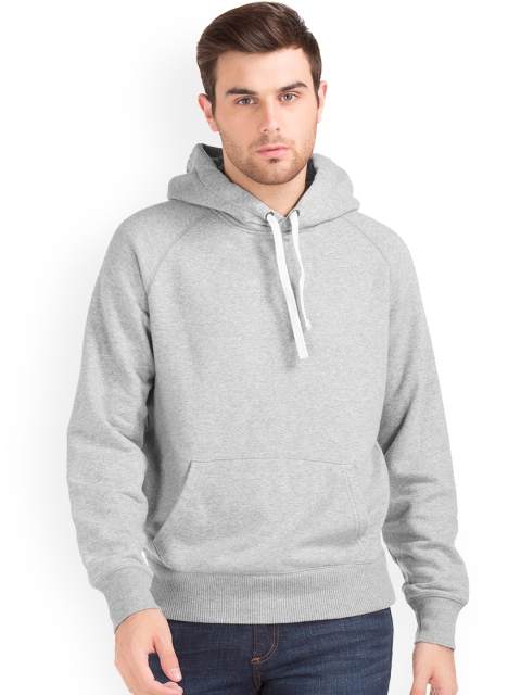 

GAP Men Grey Fleece Pullover Hoodie